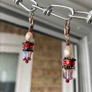Earrings handcrafted with Swarovski & Sterling